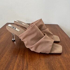 Zara Mesh Heeled Sandals